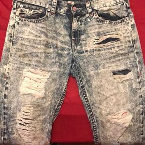 True religion ripped bandana jeans
